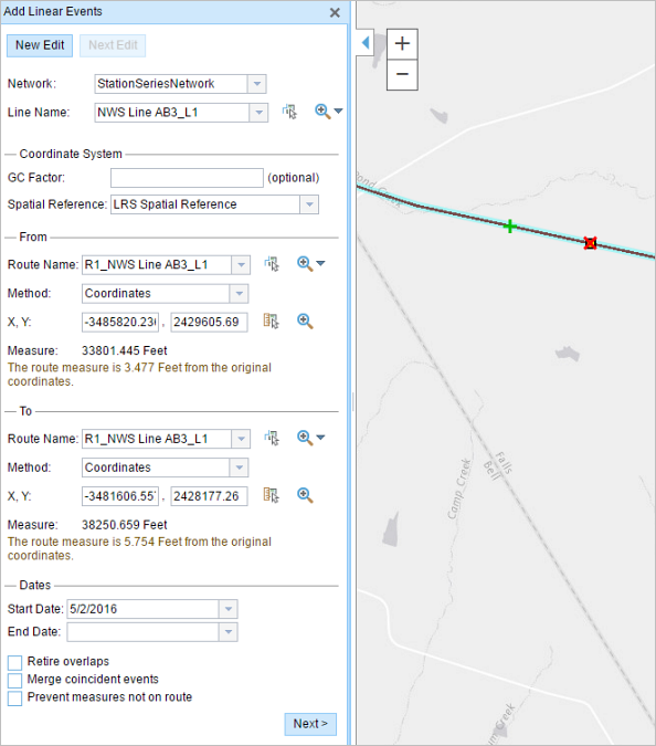 To x- and y-coordinates To x- and y-coordinates